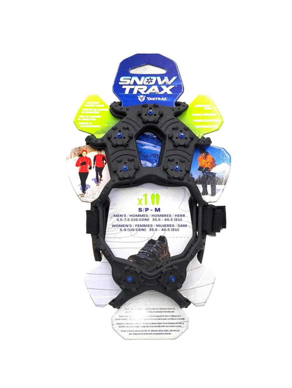 Snow Trax 1-Pair Snow Footwear Winter Ice Traction Cleats 3.5-7.5 Mens 7-9 Women
